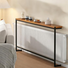 Generisch Konsolentische für Flur, schmale Beistelltische aus Glas für Wohnzimmer, schlanker Konsolentisch mit Eisengestell, vielseitiger Beistelltisch für kleine Räume