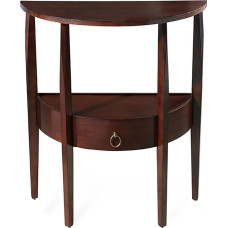 Beistelltisch Schmal im Rustikalen Stil mit Stauraum, Konsolentisch Flur aus Massivholz(Brown,66cm/26in)