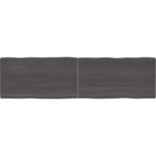 Apdorotas medžio masyvo stalas, tamsiai rudas, 180 x 50 x (2-6) cm, 