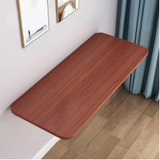 Generisch Klapptisch Wandklapptisch in Teakholzfarbe, platzsparendes Klapptisch-Design für das Homeoffice, kleine Räume, ideale Werkbank für PC/Laptop, 80 x 30 cm, Faltbare Lösung