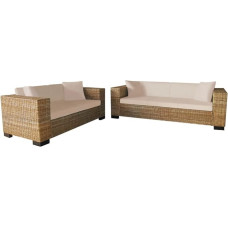 Sofos komplektas 2 ir 3 sėdimų vietų, sofa svetainei, butui, sofa su miego funkcija, poilsio sofa, sofos ir kušetės, relaksacinė sofa, tikrasis rotango audinys