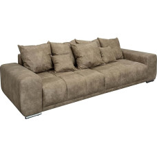 invicta INTERIOR Elegancia Moderni XXL sofa 285 cm Taupe, įskaitant pagalvėlę Didelė sofa sofa su spyruokliniu branduoliu