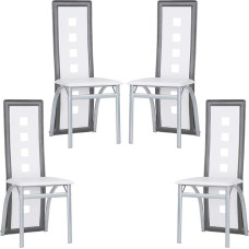homewell Esszimmerstuhl-Set, 44 x 53 x 102 cm, Rückenlehne mit sechs Löchern, quadratisch, zur Auswahl