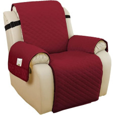 Sofa Armrest Protector Covers, 1 Set Sofa Cover, Removable Children's Mat, Armchair Seater, Furniture Protection, Protective Covers, Washable Armrest Covers (Burgundy, Large)