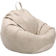 Bean Bag kėdės sofos dangtis be užpildo Lazy Lounger High Back Didelis Bean Bag saugojimo kėdė Couch Couch Lazy Sofa Kėdės 70 cm x 80 cm Smėlio spalvos