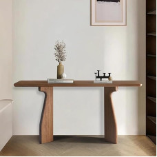 Mid-Century Moderner Konsolentisch aus Kiefernholz für Eingangsbereich, Flur, Wohnzimmer, Foyer, einfache Montage