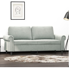 Dvivietė sofa Dvigulė sofa Sofa Lounge Sofa Minkšta sofa Svečių sofa Atsipalaiduoti sofa Loveseat Sofa svetainei Miegamojo kambarys Svečių kambarys Šviesiai pilka 140 cm Velvetas