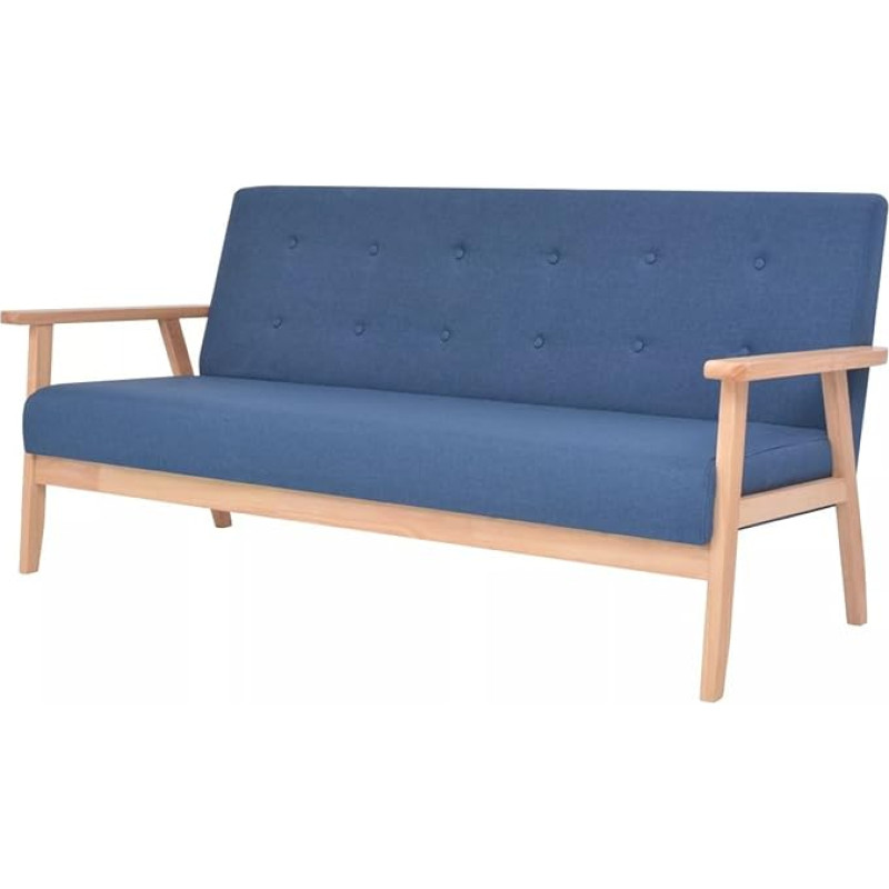 3-vietė sofa Sofa Lounge Sofa Relax Sofa Guest Sofa Minkšta sofa Svetainės sofa Miegamojo poilsio sofa Miegamojo svečių kambario audinys Mėlyna