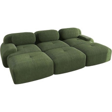 Modulinė kampinė sofa be atraminių statramsčių, debesų formos kampinės sofos svetainei, padidinto dydžio L formos sofa su gilia sėdyne ir taburete, patogios sofos su virvės užvalkalu