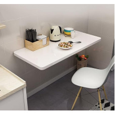 Wandmontierter Klapptisch für kleinen, platzsparenden Mehrzweck-Schreibtisch für Küche, Frühstücksbar oder Computer-Werkbank, 60 cm bis 120 cm