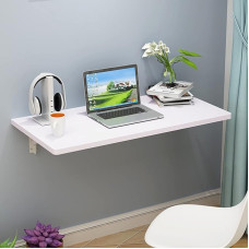 Wandmontierter Klapptisch für kleine Räume, platzsparend, mit Wäschetisch-Funktion, zusammenklappbarer Tisch zum Zusammenklappen von Kleidung, idealus Büro, Waschküche, Arbeitszimmer, Schlafzimmer,