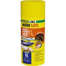 JBL Pronovo Spirulina Grano, žaliosios granulės visoms akvariumo žuvims ir krevetėms nuo 3 iki 10 cm, žuvų maisto granulės, paspaudžiamas dozatorius, dydis S, 100 ml