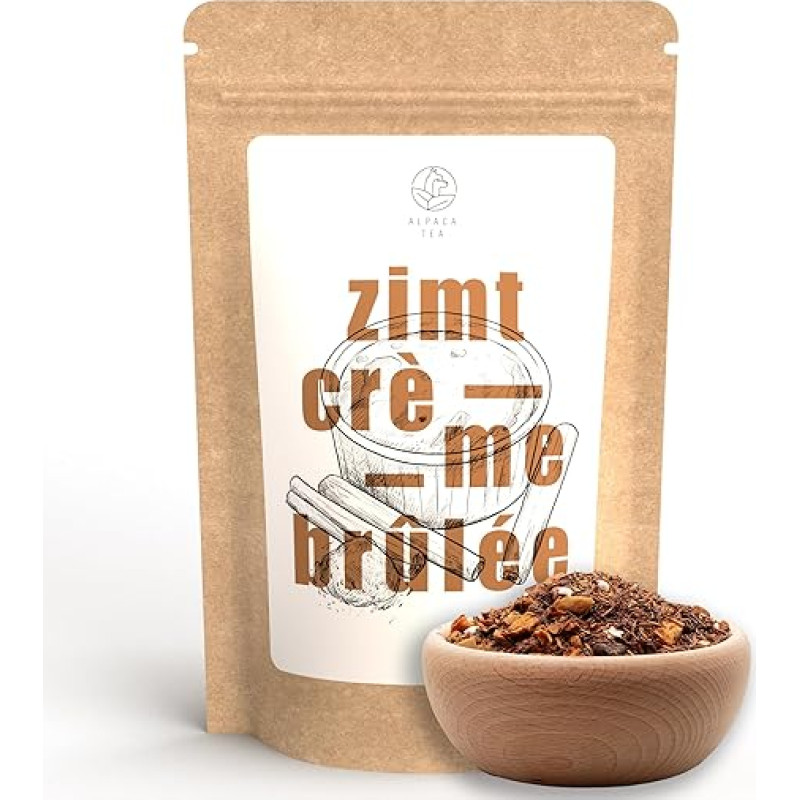 Alpaca Tea | Cinnamon Crème Brulee | Rooibos/vaisių arbatos mišinys | sandariai uždaromas (500g)