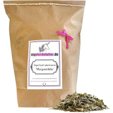 Supermaistas Kepenų žolelės Murgesenliebe arkliams 100% natūralus PUR - be priedų, geriausias jūsų Murgesen - medžiagų apykaita, natūrali kepenų funkcija (1000 g)