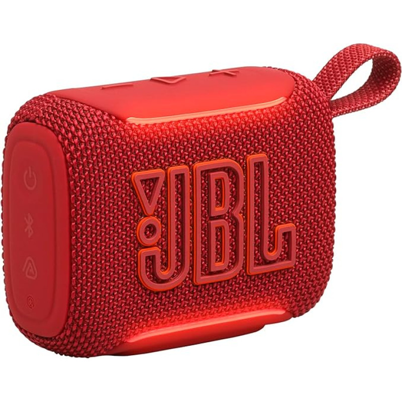 JBL GO 5 Ultra-tragbarer Bluetooth-Lautsprecher mit großem JBL Pro Sound und kräftigem Bass, AirTouch-Pairing, wasserdichtes Design, 10 Stunden Wiedergabezeit, Rot
