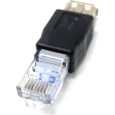 RJ45 į USB 2.0 moteriškos lyties USB moteriškos lyties į LAN RJ45 vyriškos lyties Ethernet tinklo adapteris (10/100Mbps) (1)
