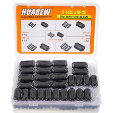 28 vnt. juodos spalvos kabelių spaustukų, skirtų 3,5 mm, 7 mm, 9 mm, 13 mm skersmeniui