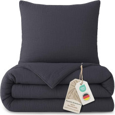 LAYNENBURG Premium muslino patalynė 155 x 220 cm + 80 x 80 cm - 