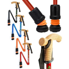 Flexyfoot Shock Absorbing Cork Handle Folding Walking Stick