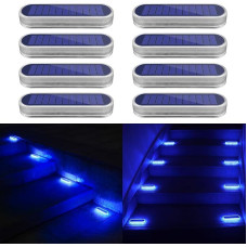 YiLaie Solar Lights for Outdoors, Solar Lights for Outdoor Garden, 40 lm Solar Floor Lights Outdoor with Auto On/Off Solar Lamps LED Path Lights IP68 Waterproof Solar Lights Garden, Blue Light, Pack