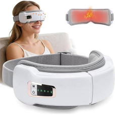 4-in-1 Augenmassagegerät mit mit Wärmend, Vibration, Airbag Kompression, Musik, Geschenke für Frauen & Männer, Wärmemaske Augen Massagegerät für Trockene Augen, Migräne Linderung