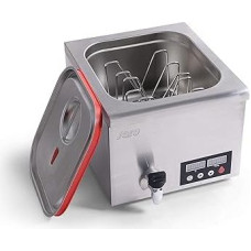 SARO Sous-Vide Cooker - With Circulation Pump, Drain Tap & Digital Control - For 2/3 GN - 7-14L Water - Stainless Steel - Temperature 45-95°C - Model Rivoli