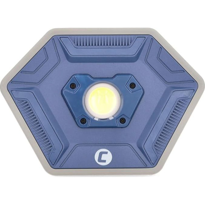 Cartrend LED prožektorius, sunkus LED prožektorius, 3000 liumenų šviesos srautas, 6500K spalvų temperatūra, įkraunamas 6700 mAh akumuliatorius, trys ekspozicijos režimai, 180° pasukamas magnetinis pagrindas