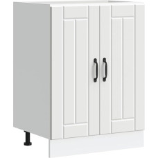 vidaXL Lucca Sink Base Cabinet, White Wood Material, Kitchen Cabinet, Cabinet for Kitchen, Storage Cabinet, Base Cabinet for Kitchen, Kitchen Unit
