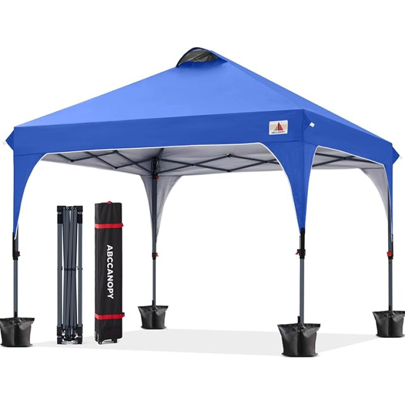 ABCCANOPY pavėsinė Vandeniui atspari pop-up sodo pavėsinė Festivalis apsauga nuo saulės Lauko stoginė Super kompaktiškas stoginė su Roll Carry Bag Bonus 4 x svorio maišeliai, 4 x virvės 4 x stulpai