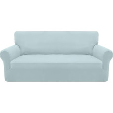 Granbest Stretch Sofa Cover 3 Seater Super Soft Spandex Sofa Slipcover Dog Pet Couch Cover Furniture Protector with Elastic Bottom (3 Seater, Azure)
