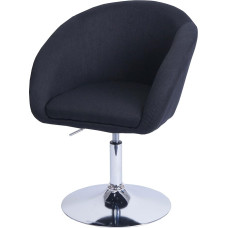 Mendler HWC-F19 Valgomojo kėdė Pasukama kėdė Lounge Chair Pasukama reguliuojamo aukščio kėdė Audinys / Tekstilė Antracitas