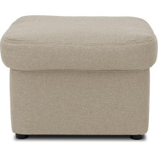 DOMO. collection Puno Upholstered Stool, Side Stool for Sofa, Footstool, 60 x 60 x 40 cm (W x H x D), Mud (Beige)