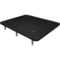 DUÉRMETE ONLINE - itin sustiprintas 3D paminkštinimas, didelis stabilumas, 5 skersiniai ir 6 metalinės 27 cm kojos, 90 x 190 cm, juodos spalvos