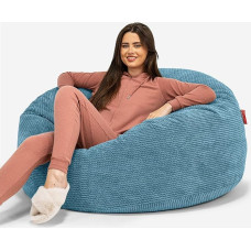 Lounge Pug, Mamutas Sofa Bean Bag XXL Milžiniška kėdė Pom Pom Turquoise