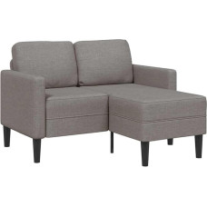 vidaXL 2 sėdimų vietų sofa su šezlongu L forma Taupe 125 cm audinys 2 sėdimos sofos miegamajam Dviejų vietų sofa 2 sėdimos sofos L forma