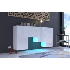 Furnitech K2 Modern Living Room, Chest of Drawers, Cupboard, Sideboard, Bedroom, Dining Room, Living Room Furniture (Furniture without LED, K2-HG-W2)