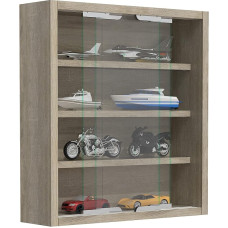 VCM Agisa S pakabinama stiklinė vitrina su grūdintu apsauginiu stiklu Dydis H 40 x Š 37 x G 10 cm Moderni ir erdvę taupanti stiklinė vitrina
