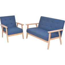 ZEYUAN Sofa Set 2-Piece Sofa Bed, Sofa Bed, Couch with Sleep Function, Sofa Bed, Relax Sofa, Sofas & Couches, Fabric Blue