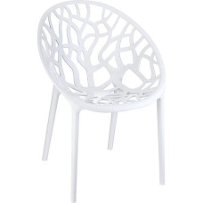 Compamia ISP052-GWHI Crystal Polycarbonate Modern Dining Chair - Glossy White