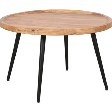 byLIVING Romy Kavos staliukas / Apvalus kavos staliukas / Stalviršis iš akacijos medienos masyvo / Metalinis rėmas, padengtas milteliniu būdu Juoda spalva Skersmuo 75 cm Skersmuo 75 cm Aukštis 47,5 cm