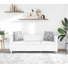 Gecheer Sofa 3-Sitzer Polstersofa Loungesofa Couch Sessel Stoffsofa Sitzmöbel Polstermöbel Designsofa Wohnzimmer Kunstleder Weiß