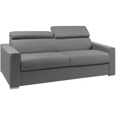 Vente-unique - Sofa lova 4 sėdimos vietos - Gulėjimo paviršius: 160 cm - Čiužinio aukštis: 22 cm su atminties putomis - Audinys - Pilka - Vizir