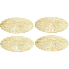 FRCOLOR 4 Stück Dekorative PVC Platzsets mit Hitzeschutz und Tischschutz Abwaschbare Tischdeko für Esstisch bei Familienfeiern
