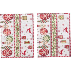 GLEAVI 2 Stück Weihnachtliche Tischsets aus Strickstoff mit Hitzeschutz Rutschfestes Party Tischset Kratzschutz und Dekoration für Esstisch