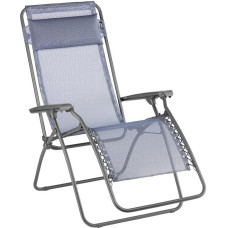 Lafuma MOBILIER Zero Gravity RT 2 Relaxing Chair - Folding Deck Chair for Patio and Garden - Durable Batyline Fabric - Multi-Position Lounger, Comfortable - Blue