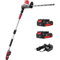 MZK 20V MAX 23-inch Cordless Pole Hedge Trimmer Attachment, 8-Feet Reach, Electric Hedge Trimmer with Extension Pole, Multi-Angle