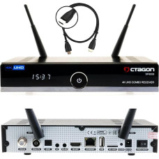 Octagon SF8008 4K HDR UHD H.265 E2 Linux Dual WiFi DVB-S2X ir T2C Combo kabelinis DVB-T2 ir palydovinis imtuvas