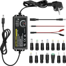 3V-24V 3A 96W Einstellbares Netzteil Universal Netzteiladapter Verstellbarer Netzadapter 100V-240V AC to DC mit LED Spannungsanzeige und 14 Tipps für Haushaltselektronik