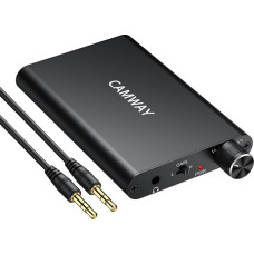 CAMWAY HiFi Kopfhörer Verstärker 16-300Ω Impedanzunterstützung, tragbarer Verstärker 3,5 mm mit Bassverstärkung, Typ-C Anschluss, 1500mAh Akku Audio-Kopfhörerverstärker für MP3, MP4, Handy, Computer
