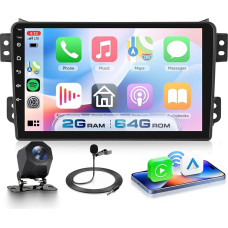 VECHTEL Autoradio 2G+64G Android 15 für Suzuki Splash Ritz/Opel Agila B 2004-2014, 9'' IPS 1280 * 720P Touchscreen mit 5G WLAN GPS Drahtlos Carplay Android Auto USB Bluetooth EQ FM RDS Rückfahrkamera
